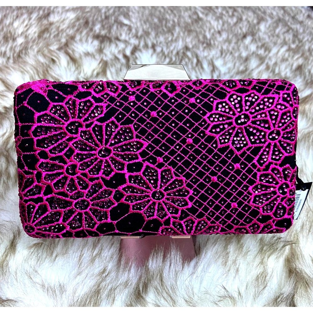 TADASHI SOJI AYATORI CRYSTAL DIAMANTE CLUTCH